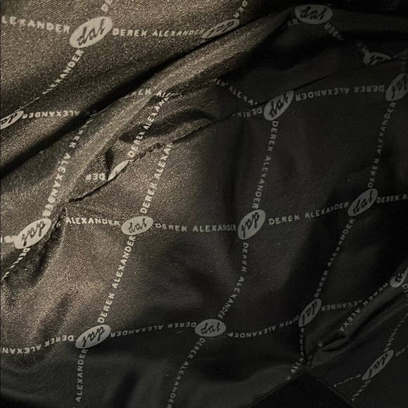 DEREK ALEXANDER Black Vintage Leather Shoulder Bag Mint Condition - Picture 7 of 16